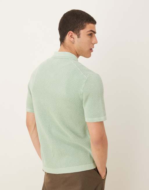 Abercrombie & Fitch – Hemd aus Häkelstrick in Grün, 4 von 4