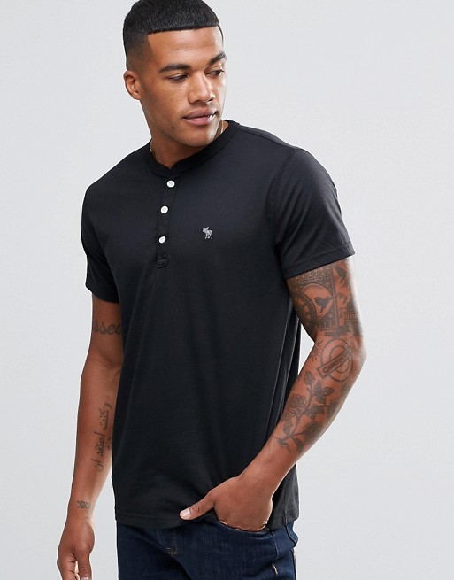 Abercrombie & Fitch | Abercrombie & Fitch Henley T-Shirt Black In ...