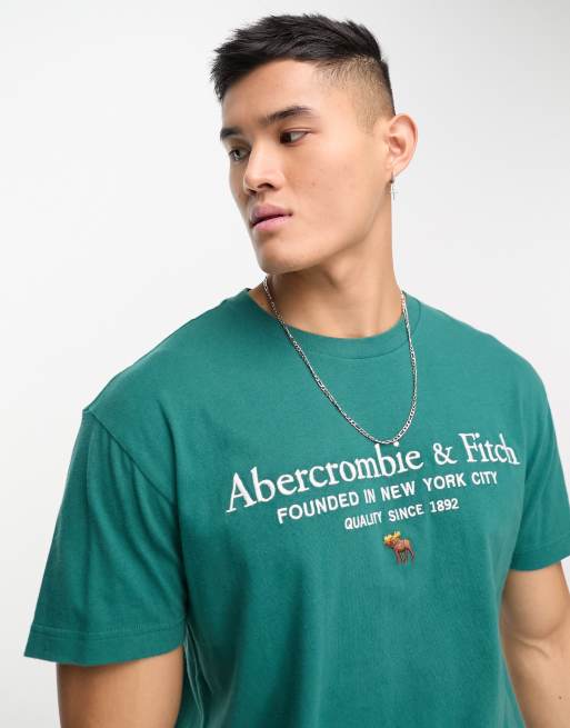 【Abarcrombie &amp; Fitch】＜1892緑Tシャツ＞ Abercrombie&Fitch（アバクロンビー&フィッチ） アバクロ メンズ 正規
