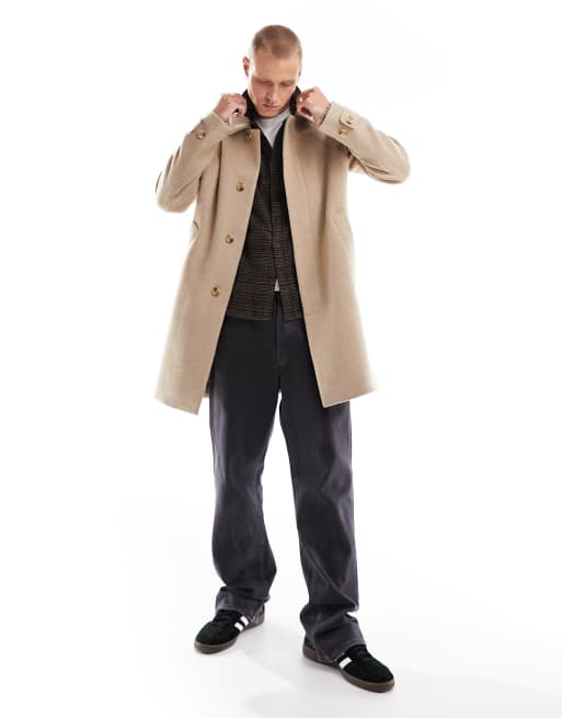 Camel Wool-blend Topcoat