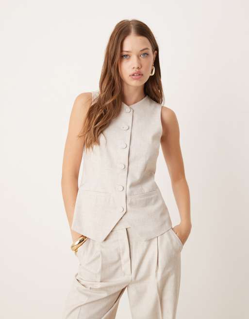 Abercrombie & Fitch high neck tailored singlet in light grey (part of a set)