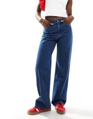 Abercrombie & Fitch high rise 90s relaxed jeans in striped