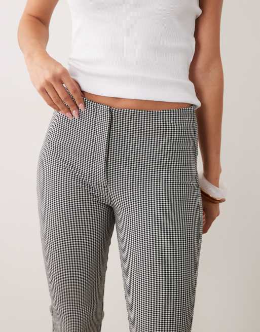 Abercrombie & Fitch high rise bengaline capri pants in gingham print, 3 of 5