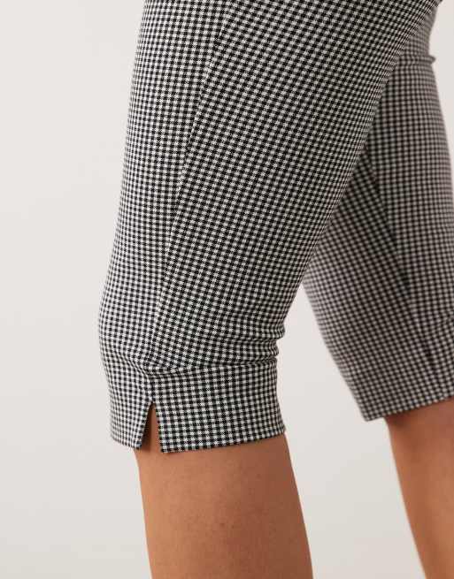 Abercrombie & Fitch high rise bengaline capri pants in gingham print, 4 of 5