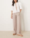 [Abercrombie & Fitch] Abercrombie & Fitch high rise loose pants in beige-Neutral W24 BEIGE