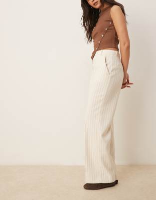 Abercrombie & Fitch High Rise Loose Pants In Neutral