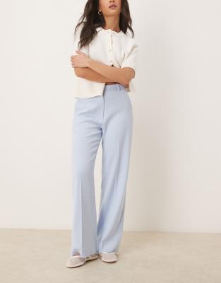 high rise loose pants in sky blue