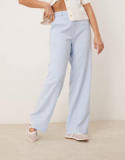 Abercrombie & Fitch high rise loose pants in sky blue