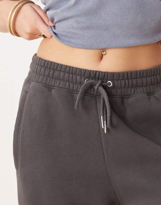 Abercrombie & Fitch high rise relaxed cuffed jogger in charcoal, 5 of 5
