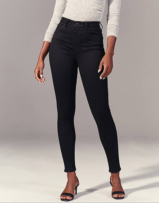 Abercrombie & Fitch high rise skinny jean in black