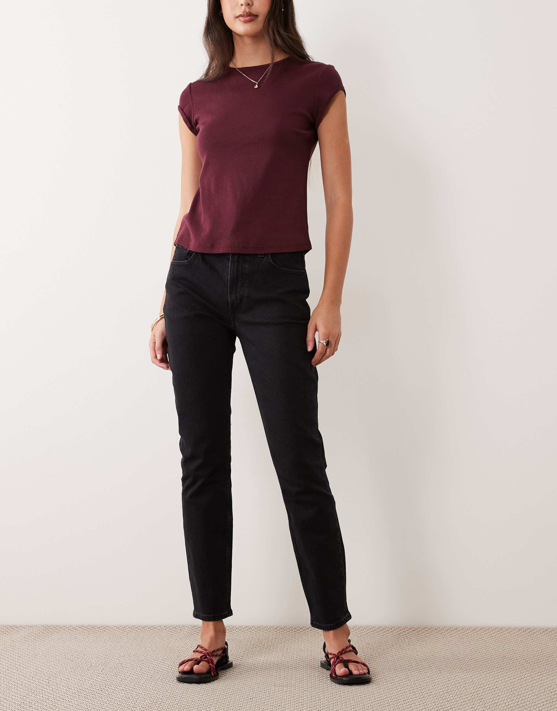 abercrombie & fitch high rise skinny jeans in black