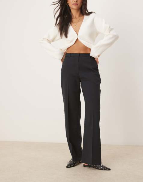 Abercrombie & Fitch high rise trousers in black