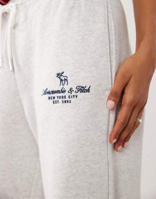 Abercrombie & Fitch High-Rise Wide-Leg-Jogger in Hellgrau, 4 von 5