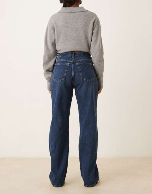Abercrombie & Fitch - Højtaljede, afslappede og blå 90'er-jeans, 2 af 5
