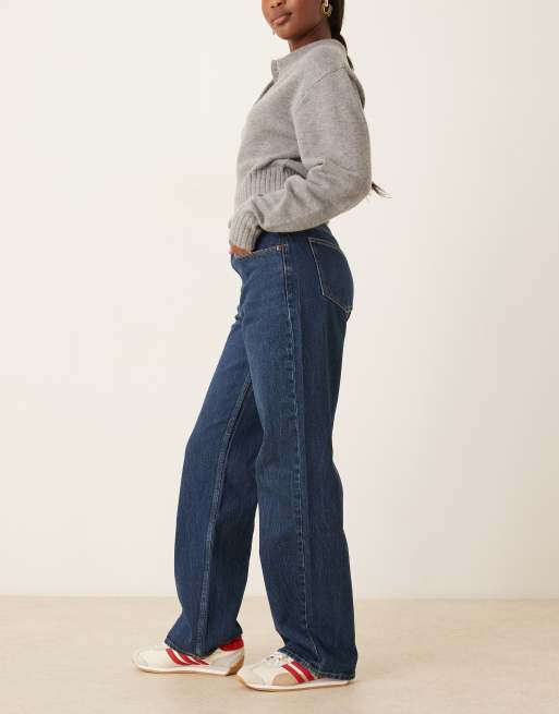 Abercrombie & Fitch - Højtaljede, afslappede og blå 90'er-jeans, 3 af 5