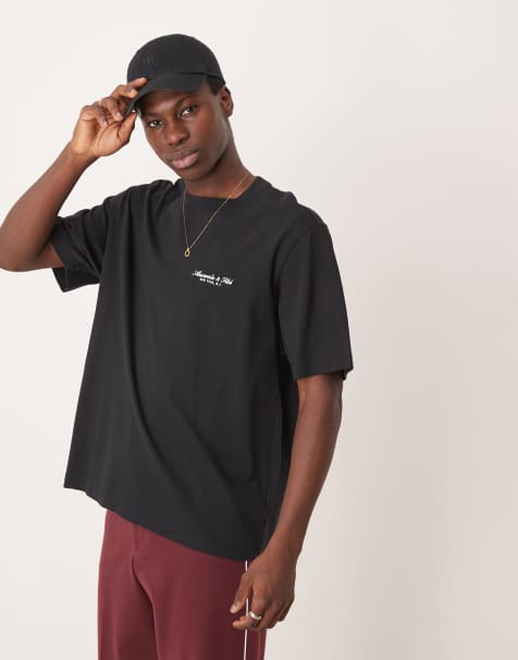 Abercrombie & Fitch – Hochwertiges T-Shirt in Schwarz mit Logo - view 1