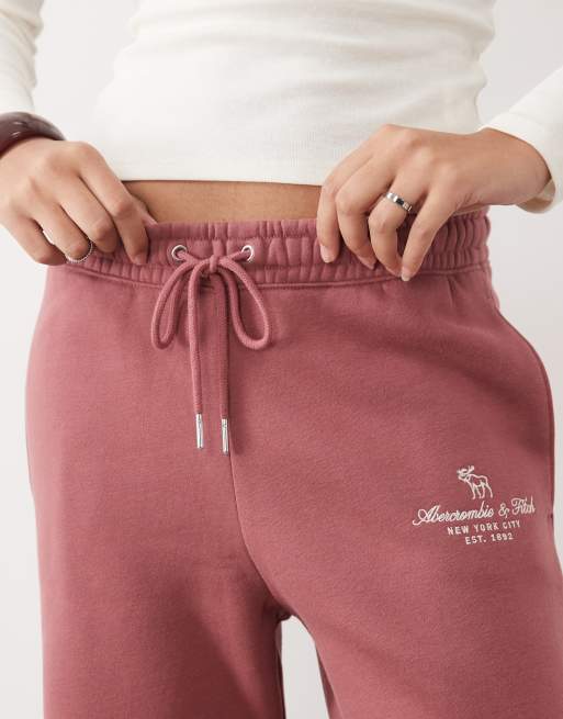 Abercrombie & Fitch hög midja raka joggingbyxor i rost, 3 av 5