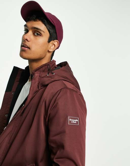 Next burgundy store technical parka