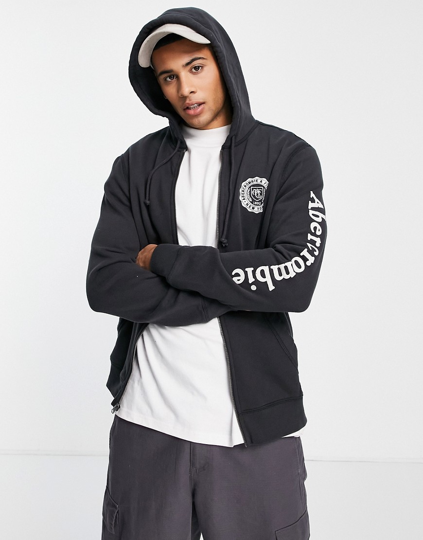 Abercrombie & Fitch Hoodie In Black
