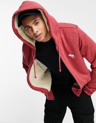 Abercrombie & Fitch hoodie in red