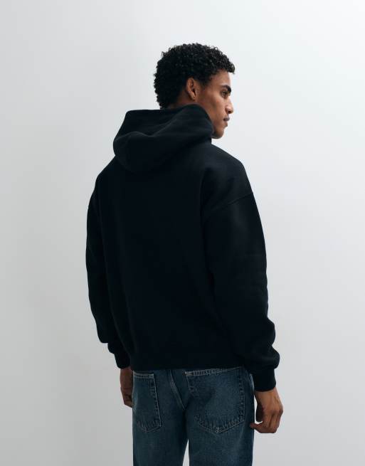 Abercrombie & Fitch hoodie med scriptlogga i oversize, svart, 4 av 5