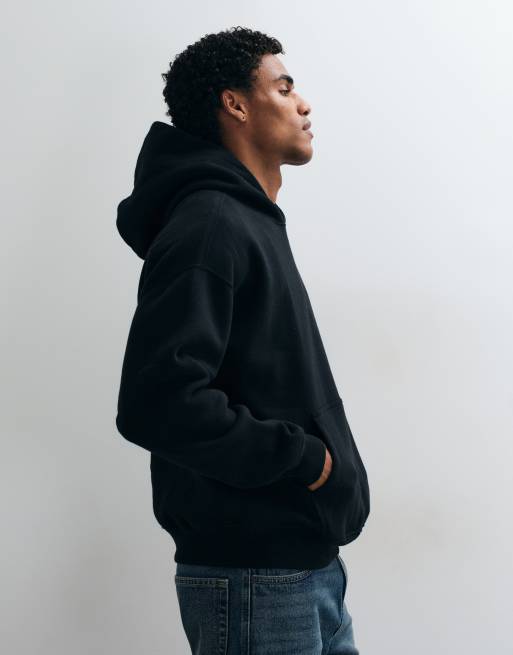 Abercrombie & Fitch hoodie med scriptlogga i oversize, svart, 5 av 5