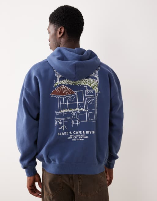 Abercrombie & Fitch - Hoodie met grafische print in marineblauw