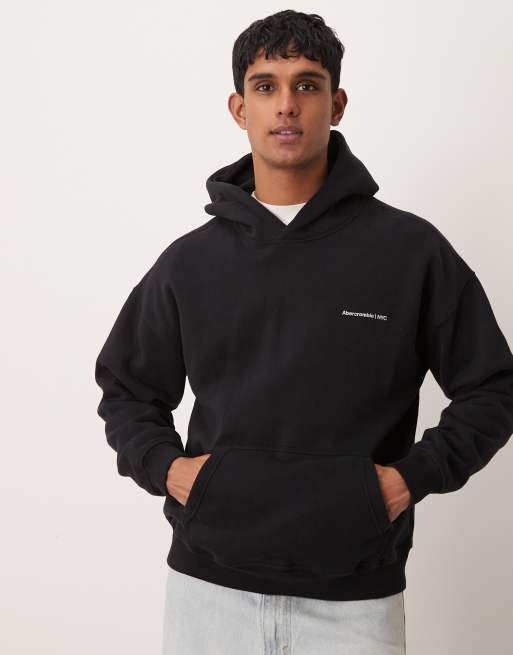 Abercrombie & Fitch - Hoodie met tijdloos logo in zwart 