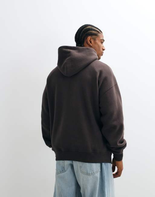 Abercrombie & Fitch hoodie oversize à logo script marron, 4 de 5
