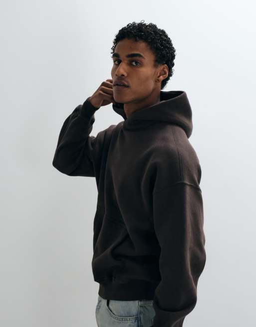 Abercrombie & Fitch hoodie oversize essentiel marron, 5 de 5