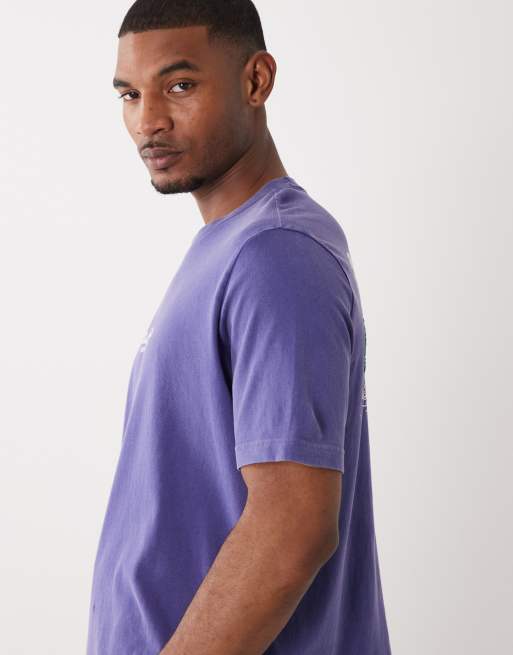 Abercrombie & Fitch hotel back graphic t-shirt in navy, 4 of 5