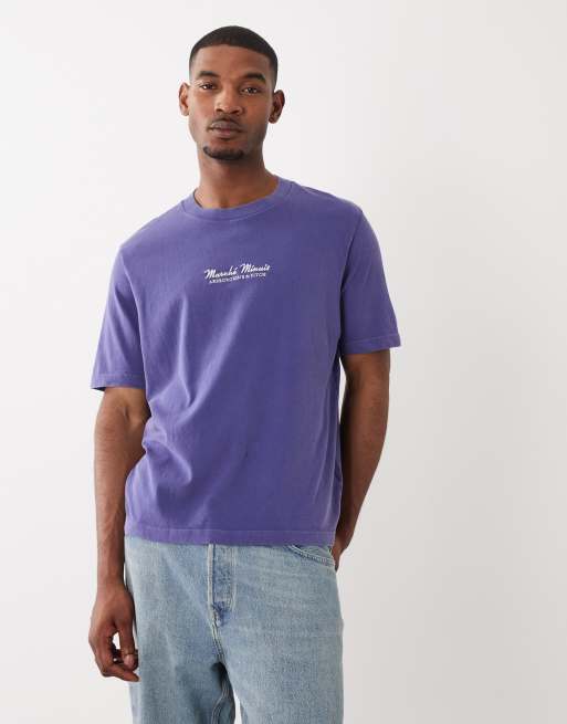 Abercrombie & Fitch hotel back graphic t-shirt in navy, 5 of 5