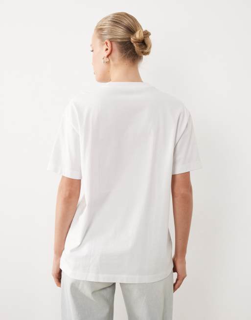 Abercrombie & Fitch - Hvid oversized T-shirt med krabbegrafik, 3 af 4