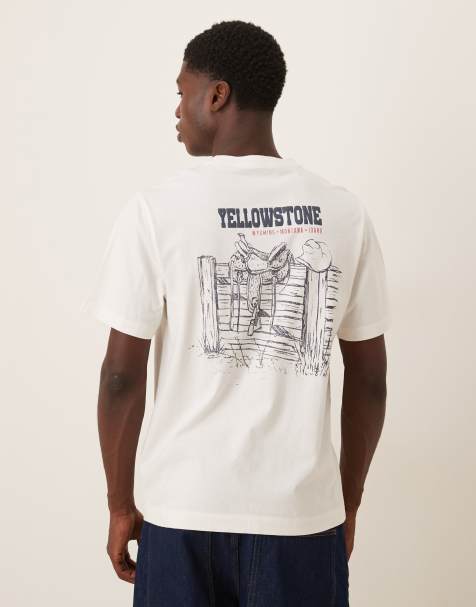 Abercrombie & Fitch - Hvid T-shirt med grafisk western-print - view 1