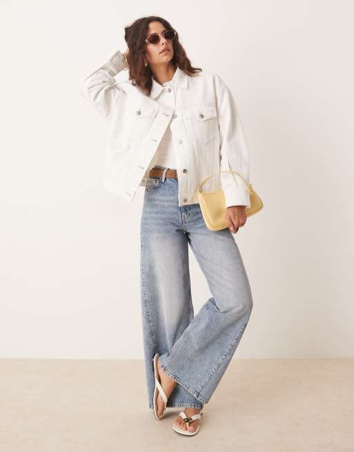 Abercrombie & Fitch - Hvid trucker-jakke i denim, 2 af 4