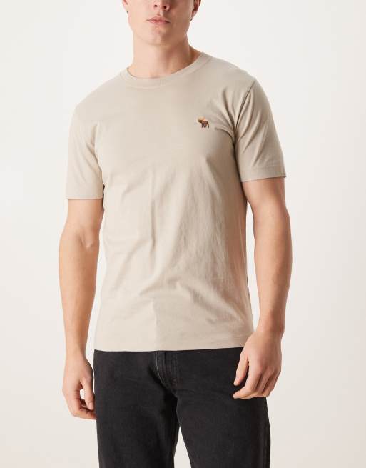 Abercrombie & Fitch icon logo 5 pack t-shirts in neutral, 3 of 5