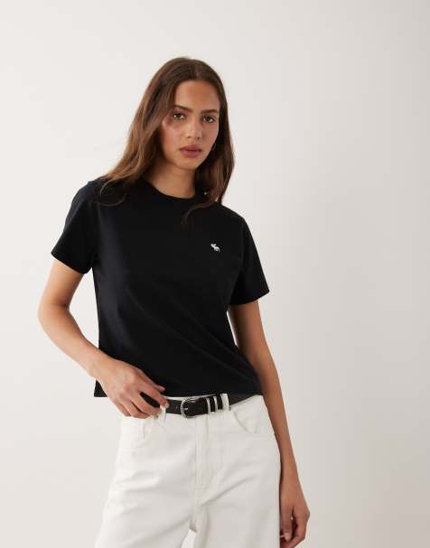 Abercrombie & Fitch icon logo everyday T-shirt in black - view 1