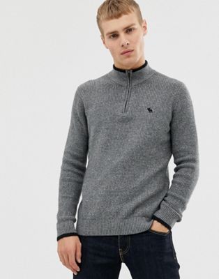 abercrombie half zip sweater
