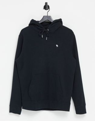 Abercrombie & Fitch Icon Logo Hoodie In Black