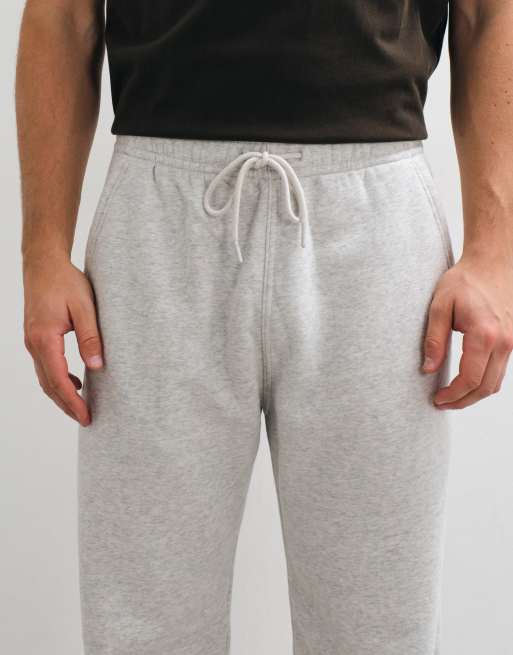 Abercrombie & Fitch icon logo jogging droit en gris clair, 2 de 5
