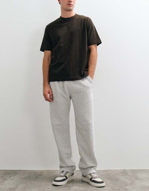 Abercrombie & Fitch icon logo joggingbroek met rechte pijpen in lichtgrijs - view 1
