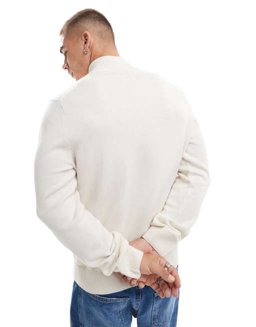 Abercrombie and fitch white sweater best sale