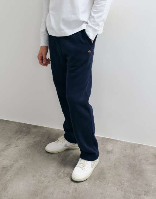 Abercrombie & Fitch icon logo straight leg joggers in navy, 4 of 5
