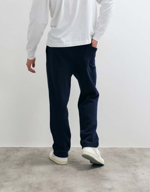 Abercrombie & Fitch icon logo straight leg joggers in navy, 5 of 5