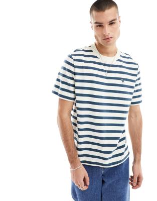 Hollister tech retro logo blocking t-shirt in white/gray marl, ASOS