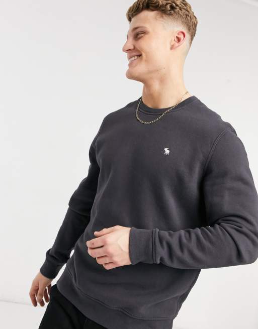 Abercrombie & Fitch icon logo sweatshirt in black ASOS