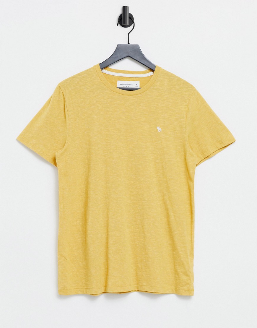 Abercrombie & Fitch Icon Logo T-shirt In Gold-yellow
