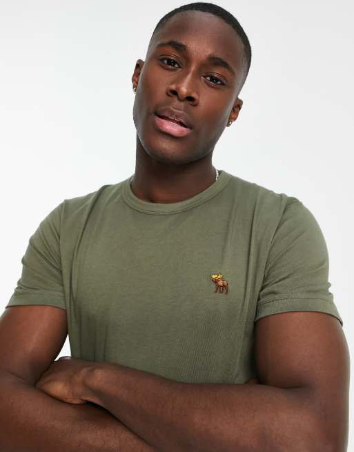 Abercrombie & Fitch icon logo t-shirt in olive green | ASOS