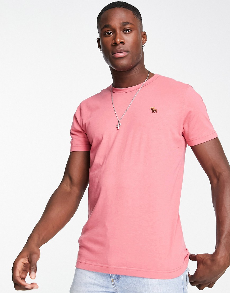 Abercrombie & Fitch icon logo t-shirt in pink