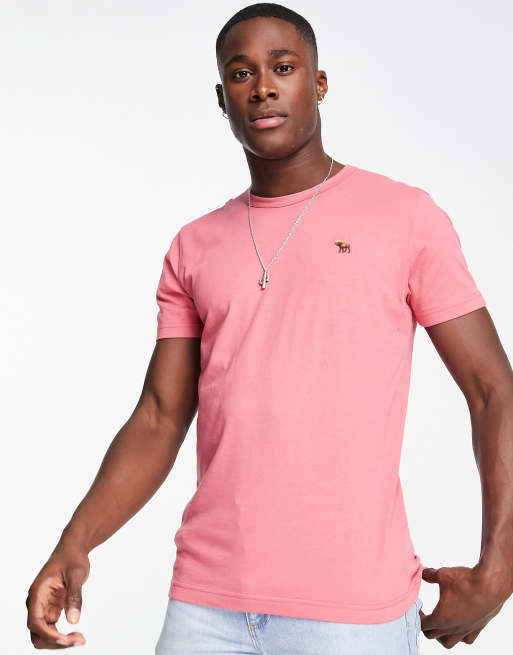 oxiderer hungersnød daytime Abercrombie & Fitch icon logo t-shirt in pink | ASOS